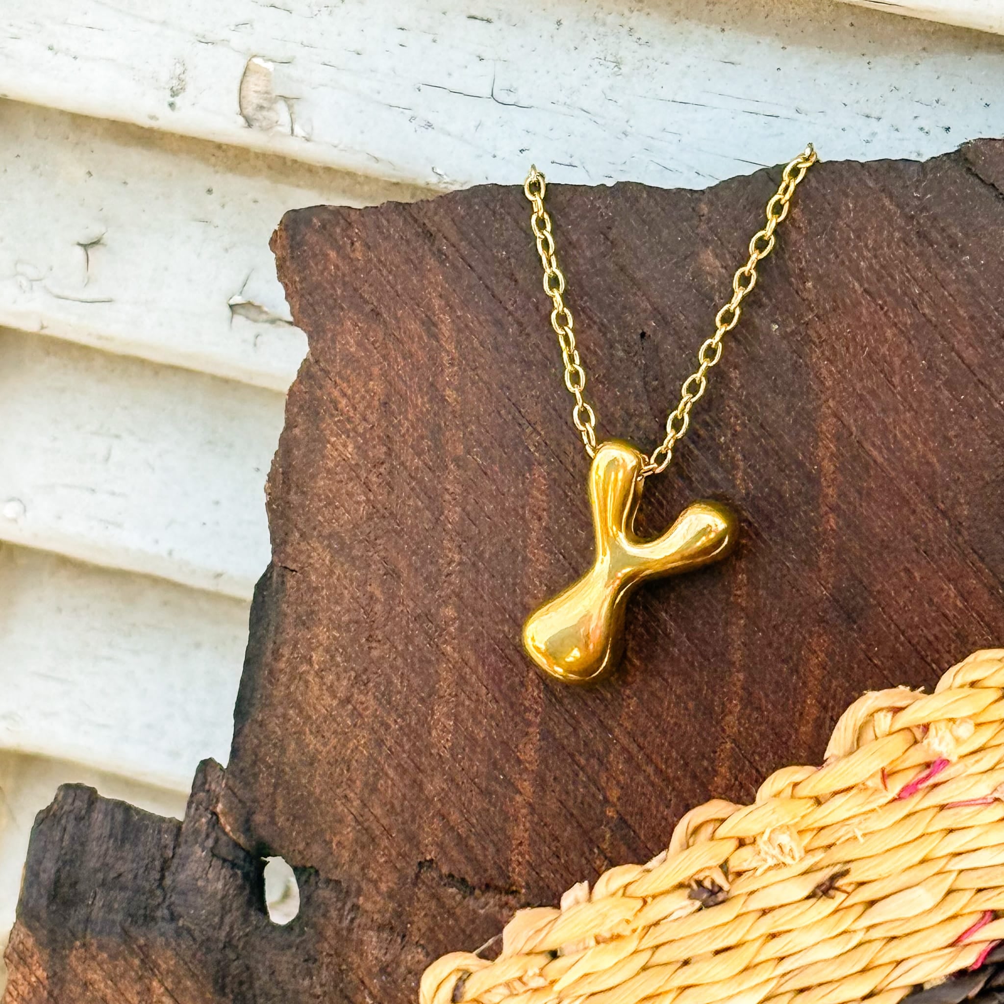 Necklaces Y Monogram Gold Necklace