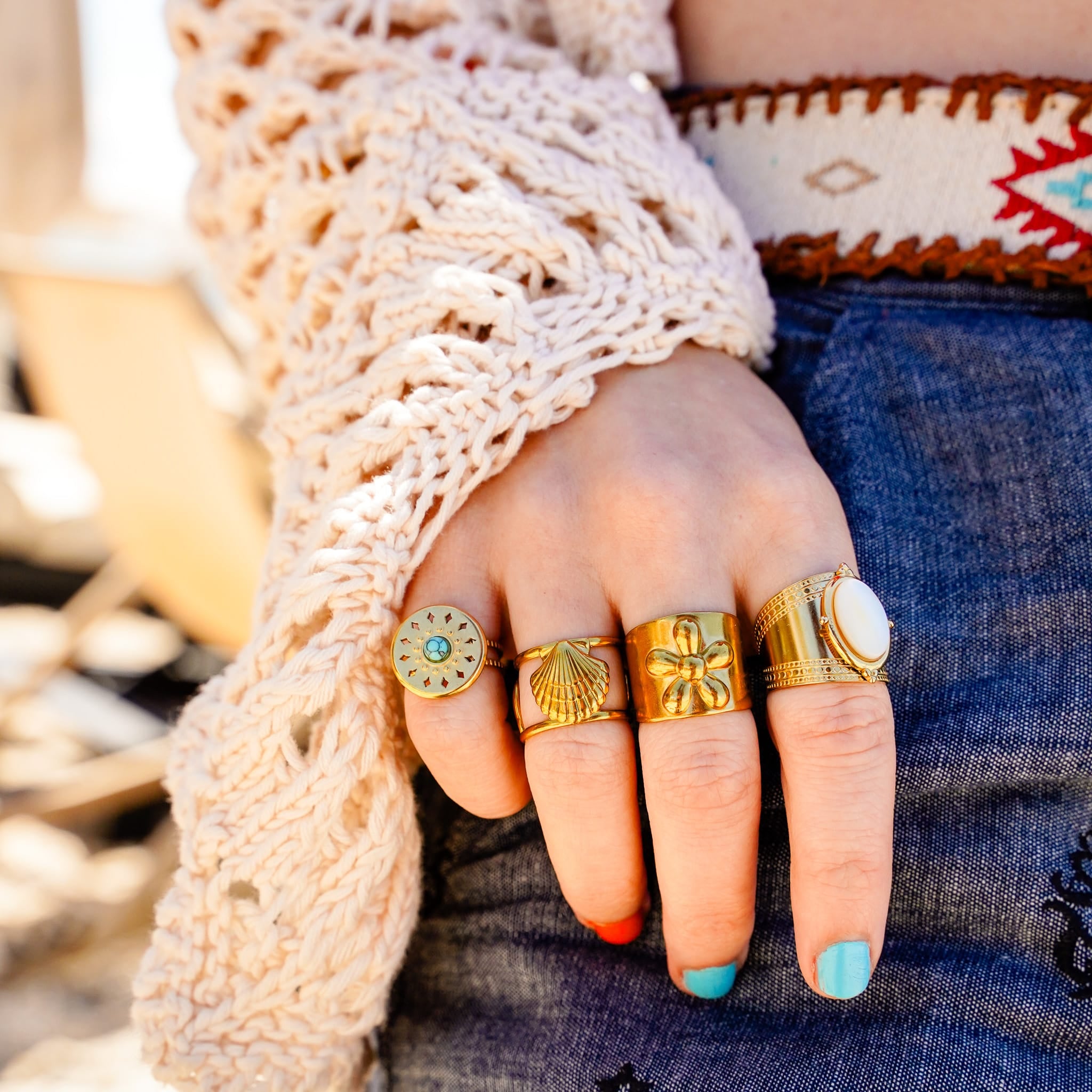 Rings Bloom Check Ring