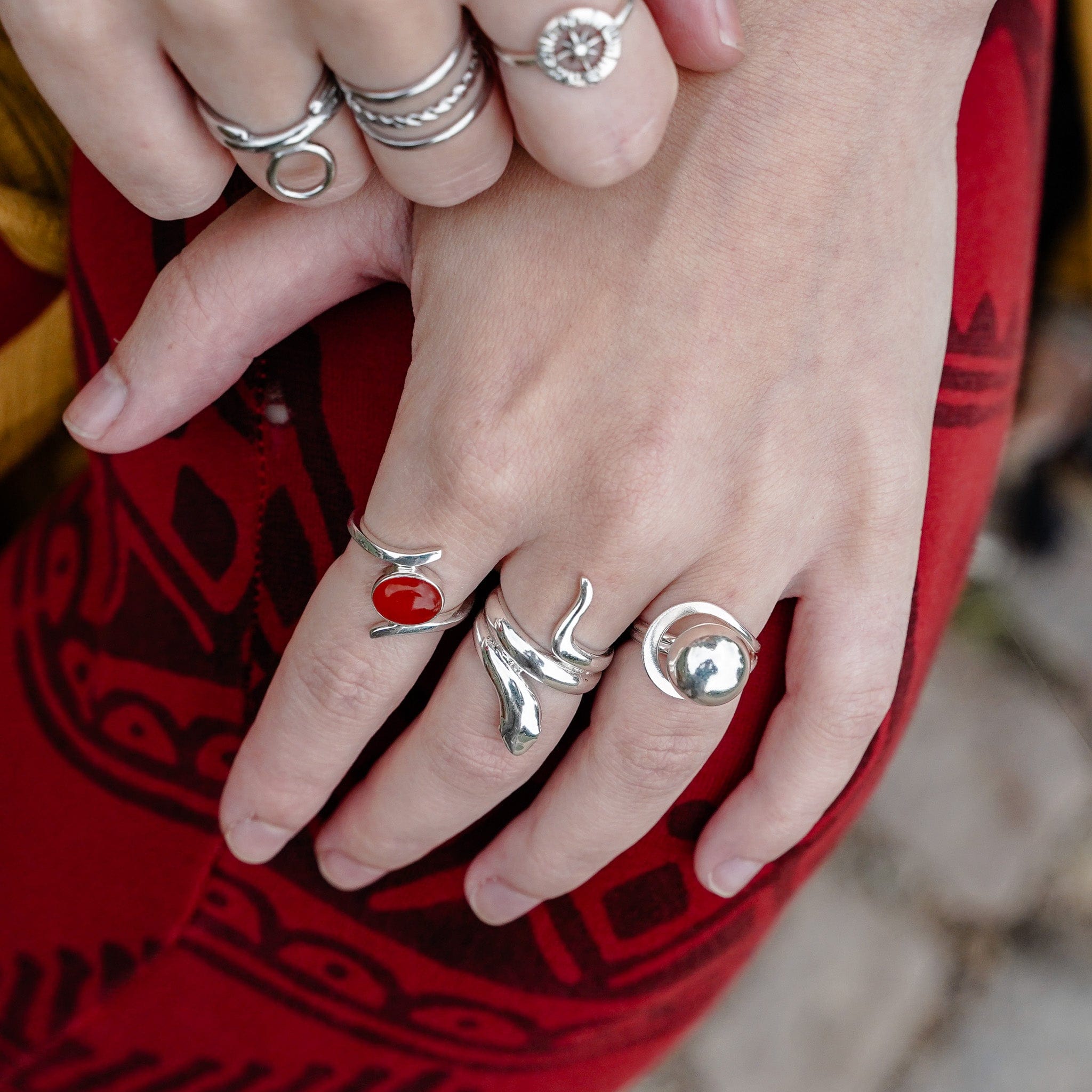 ★SENTIMENTS★ NO.451 [BURNISH] RING October's Fire Ring – ethnasia