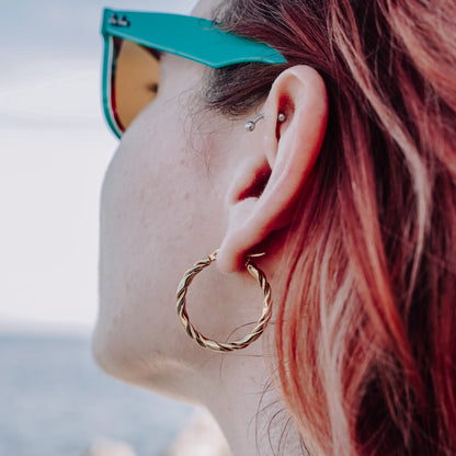 Twisted Hoop Earrings