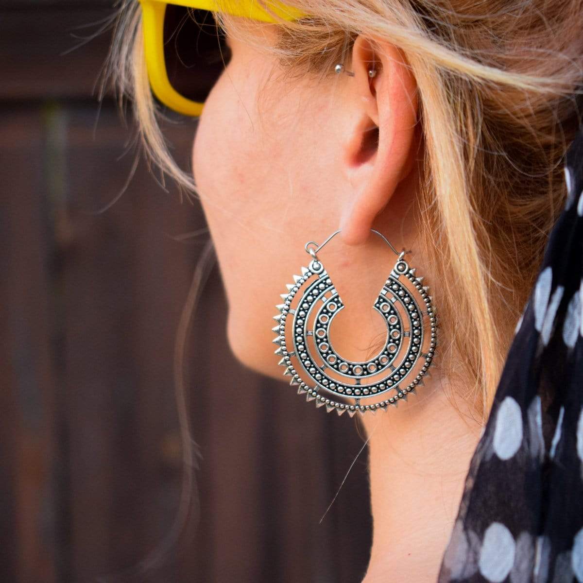 Ethnic earrings Crescent Earrings