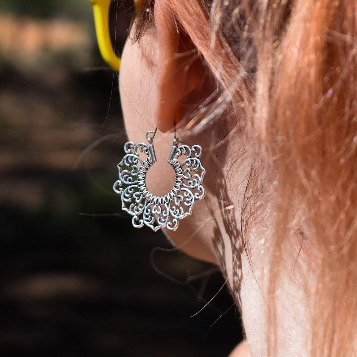Ethnic earrings Garden Grove Silver Earrings