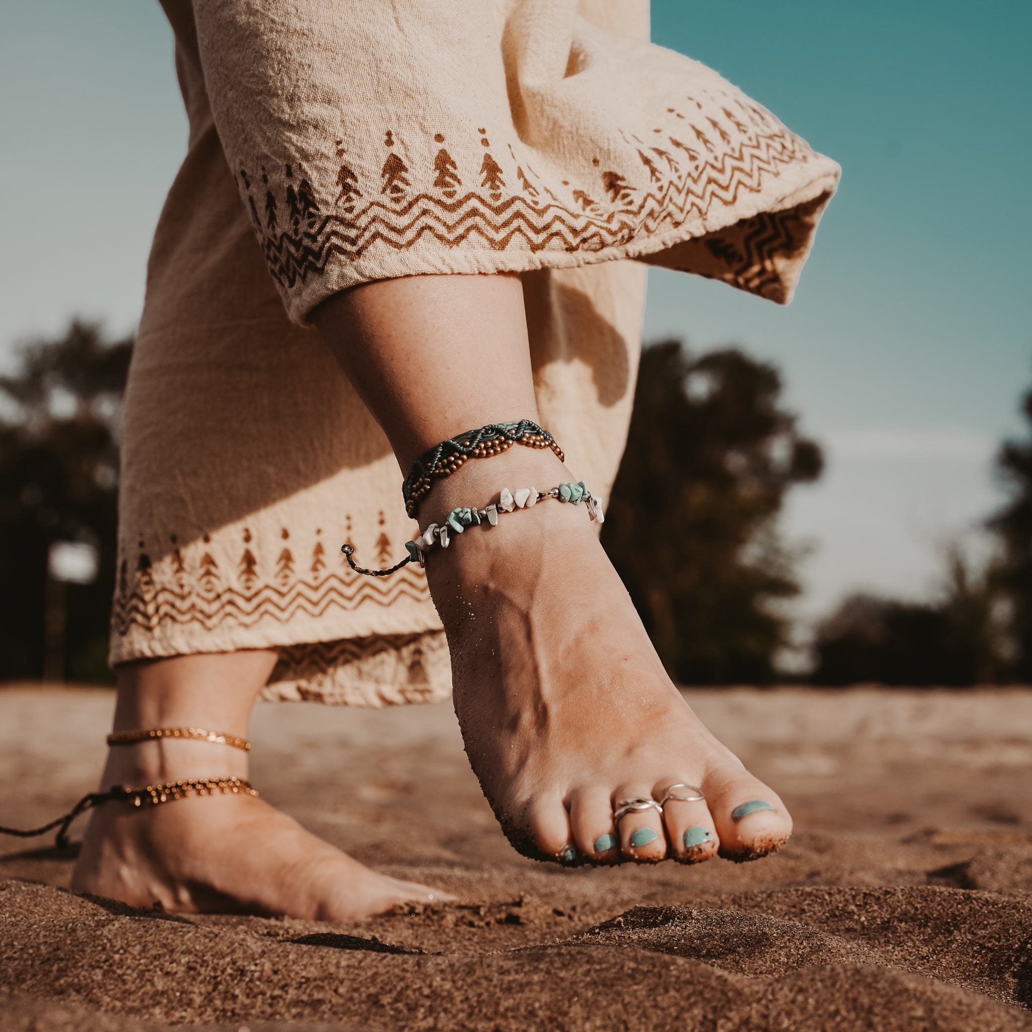 Turquoise anklet clearance